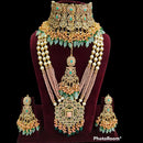 Pooja Bangles Gold Plated Kundan Stone  & Beads Bridal Set