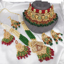 Pooja Bangles Gold Plated Kundan Stone  & Beads Bridal Set
