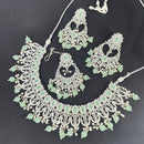 Pooja Bangles Silver Plated Kundan Stone & Beads Choker Necklace Set