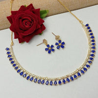Pooja Bangles American Diamond Necklace Set
