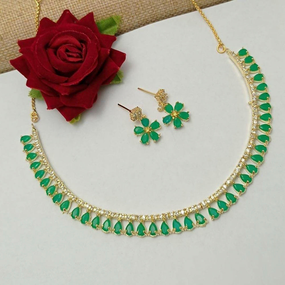 Pooja Bangles American Diamond Necklace Set