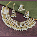 Pooja Bangles Gold Plated Kundan Stone & Beads Necklace Set