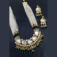 Pooja Bangles Gold Plated Kundan & Beads Long Necklace Set