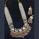 Pooja Bangles Gold Plated Kundan & Beads Long Necklace Set
