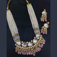 Pooja Bangles Gold Plated Kundan & Beads Long Necklace Set
