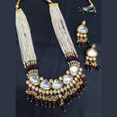 Pooja Bangles Gold Plated Kundan & Beads Long Necklace Set