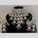 Pooja Bangles Gold Plated Beads & Kundan Stone Choker Necklace Set
