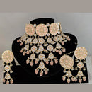 Pooja Bangles Gold Plated Beads & Kundan Stone Choker Necklace Set