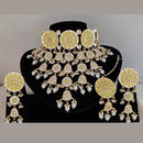 Pooja Bangles Gold Plated Beads & Kundan Stone Choker Necklace Set