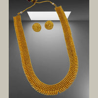 Pooja Bangles Gold Plated Long Haram Necklace Set