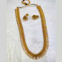 Pooja Bangles Gold Plated Long Haram Necklace Set