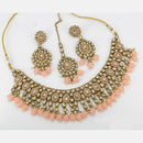 Pooja Bangles Gold Plated Pota And Crystal Stone & Beads Necklace Set