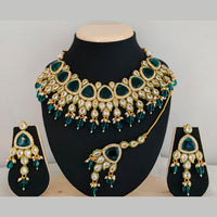 Pooja Bangles Gold Plated Kundan And Crystal Stone & Beads Necklace Set