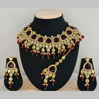 Pooja Bangles Gold Plated Kundan And Crystal Stone & Beads Necklace Set