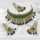 Pooja Bangles Gold Plated Crystal Stone & Beads Necklace Set