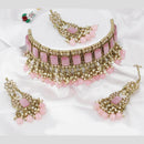 Pooja Bangles Gold Plated Crystal Stone & Beads Necklace Set