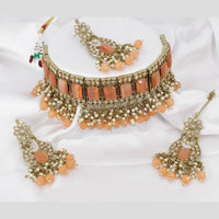 Pooja Bangles Gold Plated Crystal Stone & Beads Necklace Set