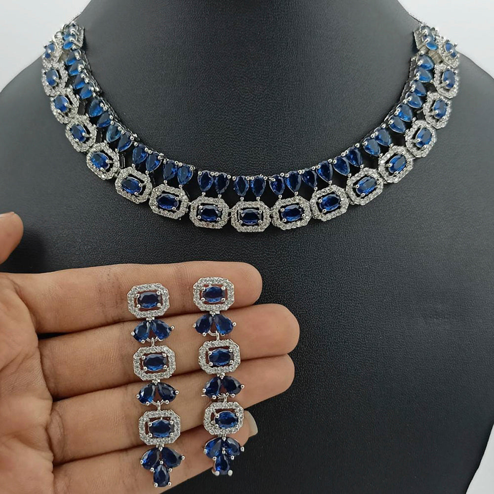 Pooja Bangles American Diamond Necklace Set