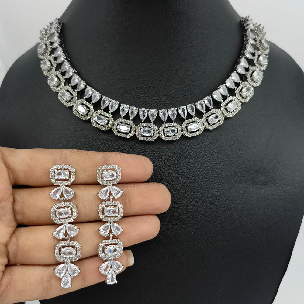 Pooja Bangles American Diamond Necklace Set