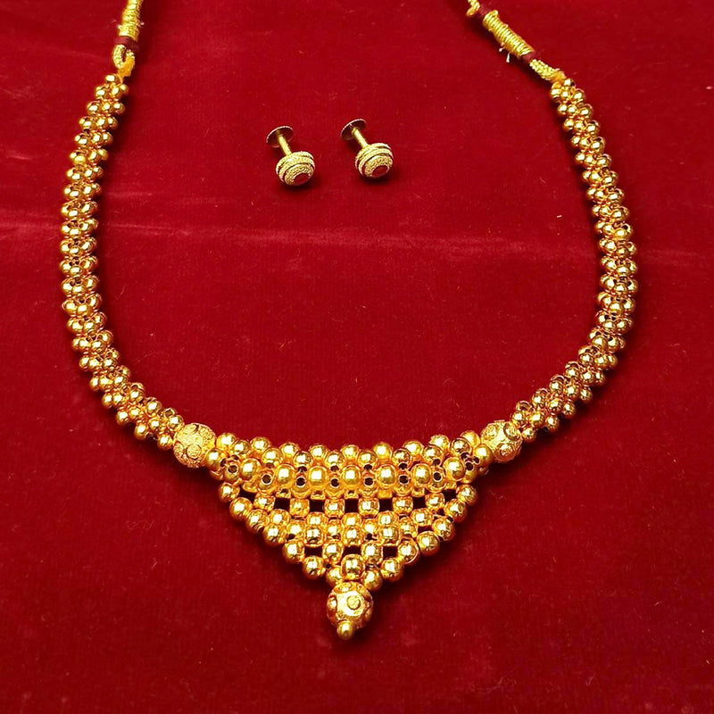 Pooja Bangles Gold Plated Maharashtrian Traditional  Necklace Set