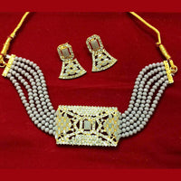 Pooja Bangles Gold Plated Austrian Stone And Beads Necklace Set