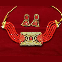 Pooja Bangles Gold Plated Austrian Stone And Beads Necklace Set