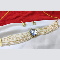 Pooja Bangles Gold Plated Kundan Stone Choker Necklace Set