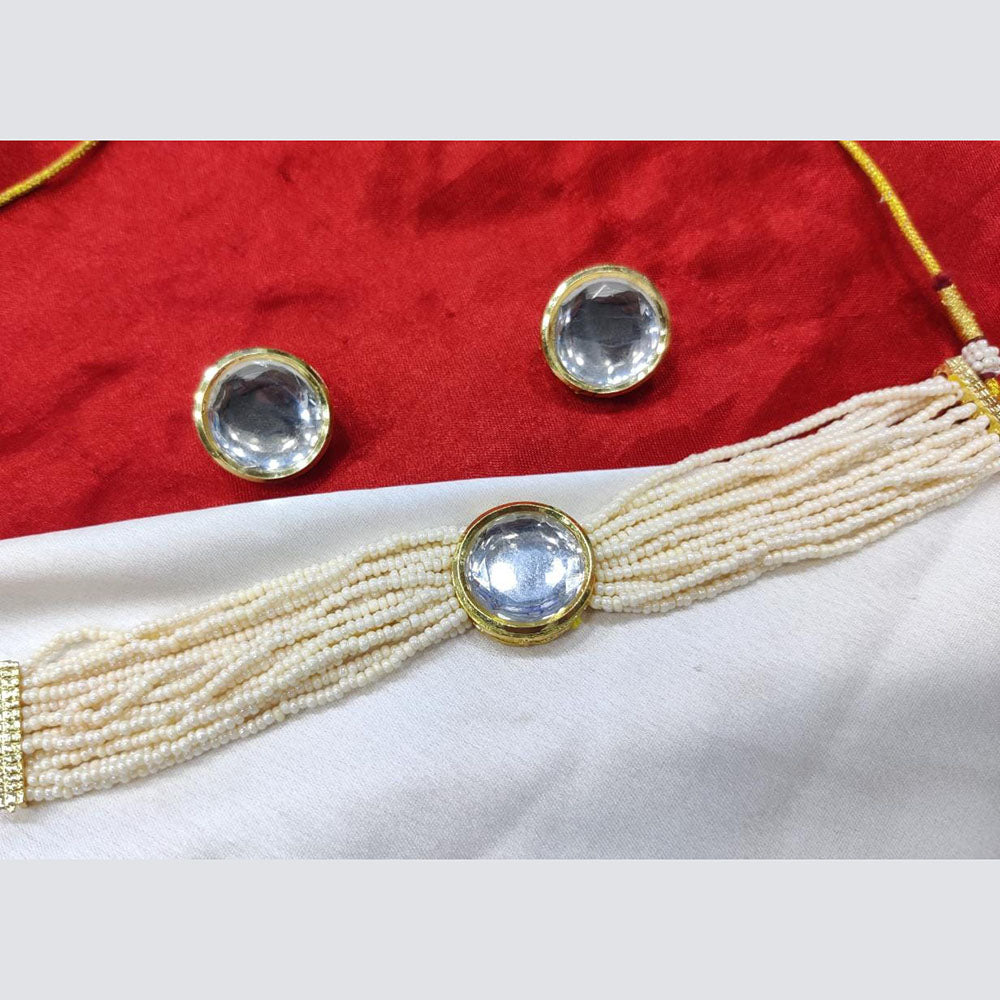 Pooja Bangles Gold Plated Kundan Stone Choker Necklace Set