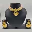 Pooja Bangles Gold Plated Kundan Stone & Beads Choker Necklace Set