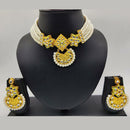 Pooja Bangles Gold Plated Kundan Stone & Beads Choker Necklace Set