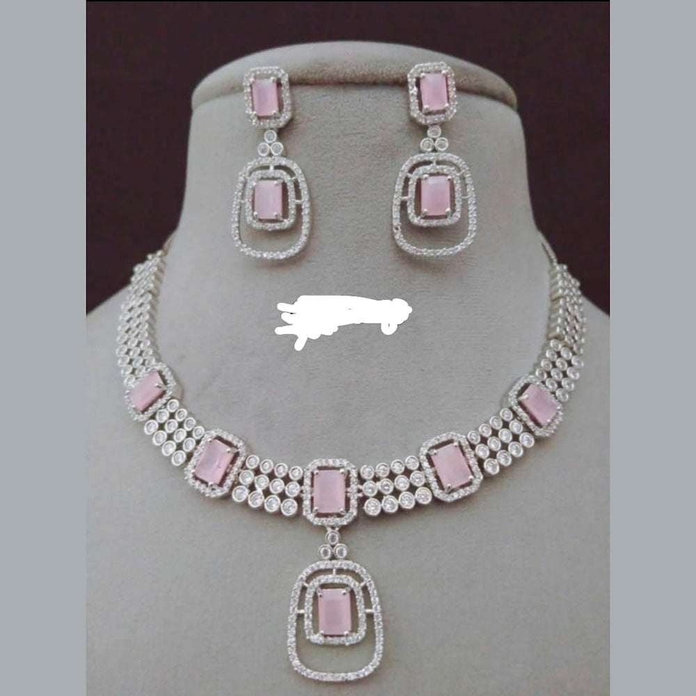 Pooja Bangles American Diamond Necklace Set