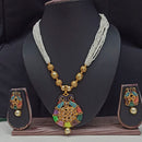 Pooja Bangles Gold Plated Kundan Stone Necklace Set