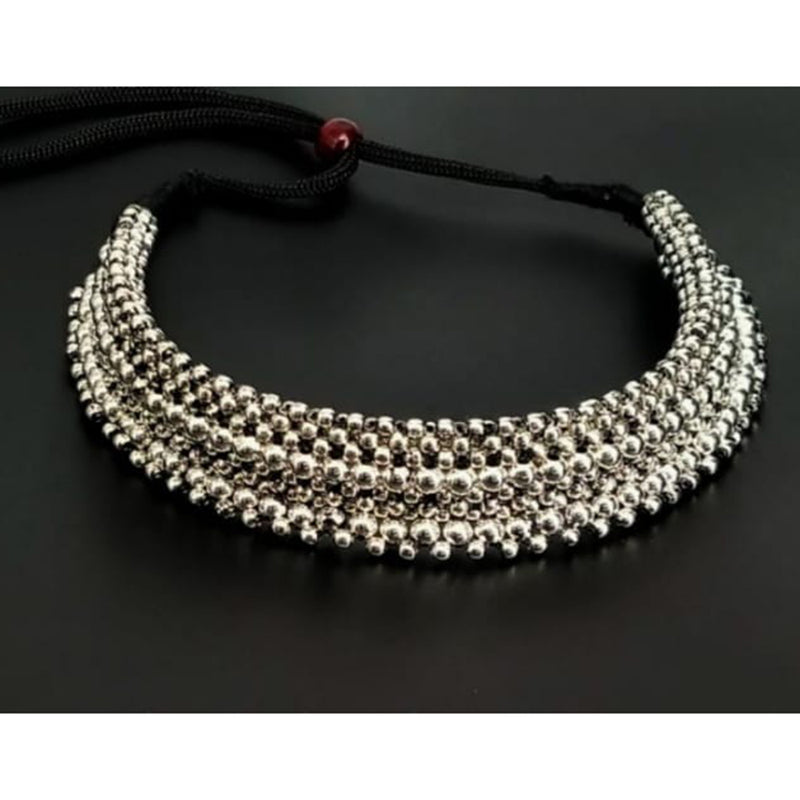 Pooja Bangles Oxidised Plated Necklace Set