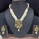 Pooja Bangles Gold Plated Austrian & Kundan Stone Necklace Set