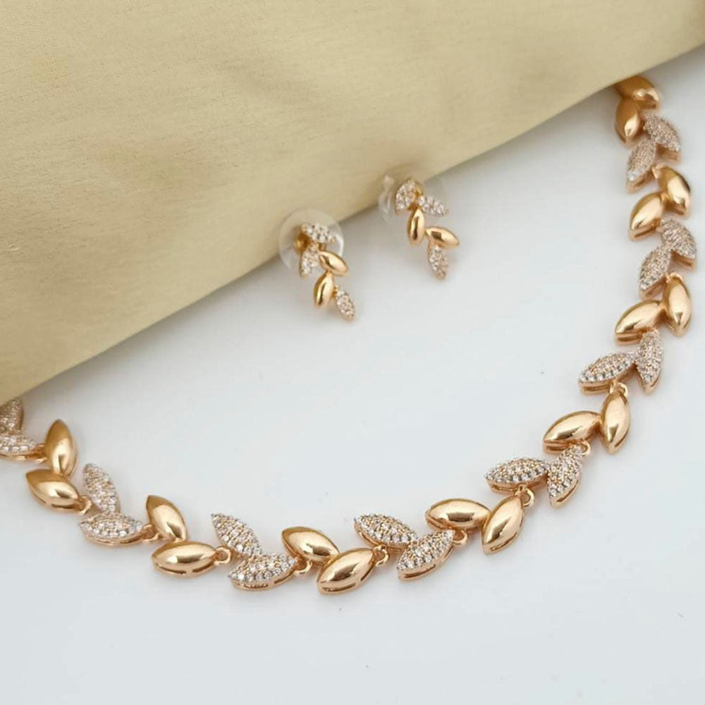 Pooja Bangles Gold Plated American Diamond Necklace Set