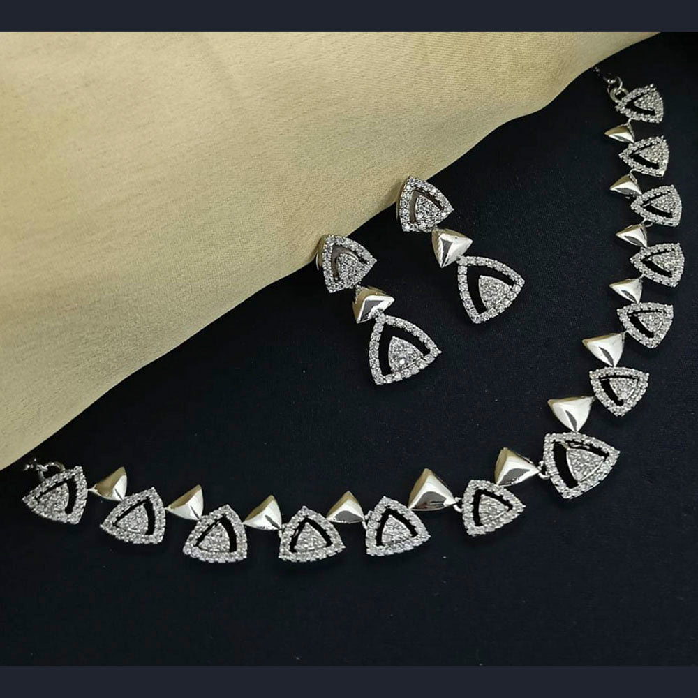 Pooja Bangles American Diamond Necklace Set