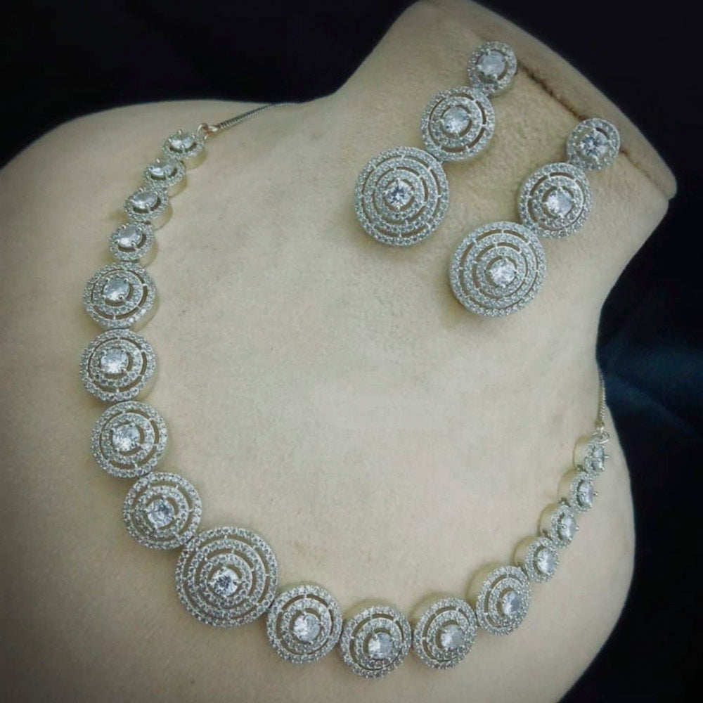 Pooja Bangles American Diamond Necklace Set