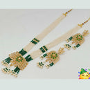 Pooja Bangles Gold Plated Kundan Stone & Beads Necklace Set