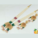 Pooja Bangles Gold Plated Kundan Stone & Beads Necklace Set