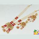 Pooja Bangles Gold Plated Kundan Stone & Beads Necklace Set