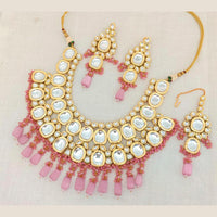 Pooja Bangles Gold Plated Kundan Stone & Beads Choker Necklace Set