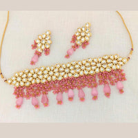 Pooja Bangles Gold Plated Kundan Stone & Beads Choker Necklace Set