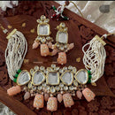 Pooja Bangles Gold Plated Kundan Stone & Beads Choker Necklace Set