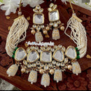 Pooja Bangles Gold Plated Kundan Stone & Beads Choker Necklace Set