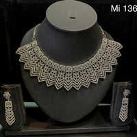 Pooja Bangles Gold Plated Ad  Stone Choker Necklace Set