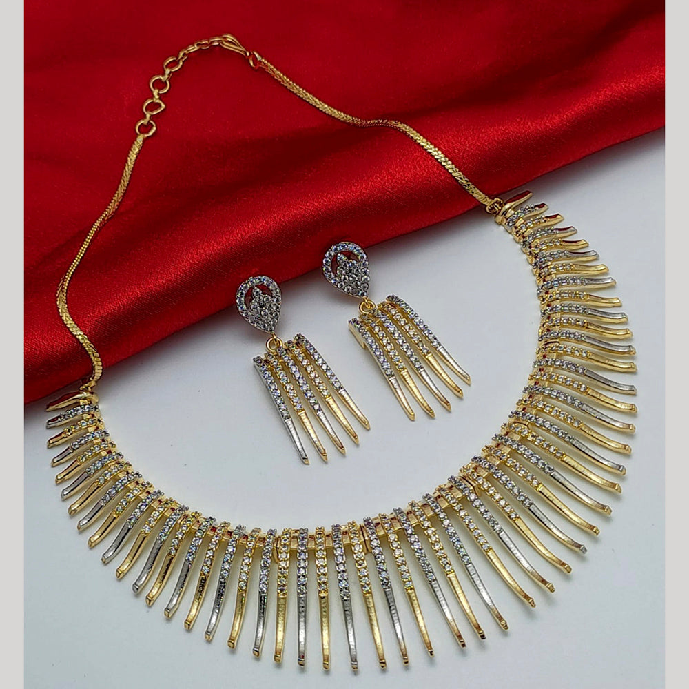 Pooja Bangles Gold Plated Ad  Stone Choker Necklace Set