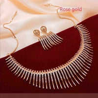 Pooja Bangles Gold Plated Ad  Stone Choker Necklace Set