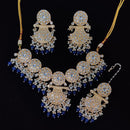 Pooja Bangles Gold Plated Kundan Stone & Beads Necklace Set