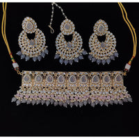 Pooja Bangles Gold Plated Kundan Stone & Beads Necklace Set