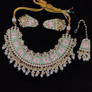 Pooja Bangles Gold Plated Kundan Stone & Meenakari Necklace Set